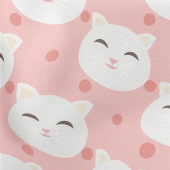 Smiling Cat Lightweight Cotton Poplin