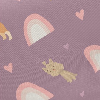 Silly Cute Dog Midweight Cotton Poplin