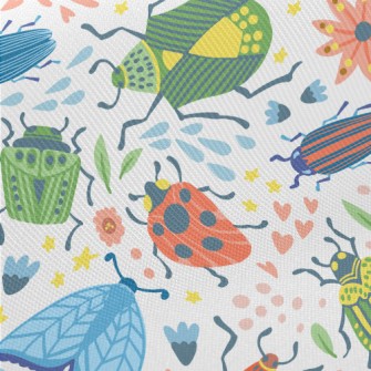 Colorful Insects Midweight Cotton Poplin