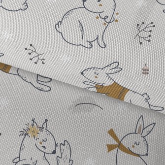 Rabbit, Squirrel And Hedgehog Waterproof Oxford