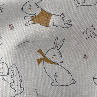 Rabbit, Squirrel And Hedgehog Waterproof Canvas