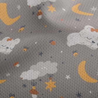 Cute Little Bear Falls Asleep Athletic Mesh Flat Back