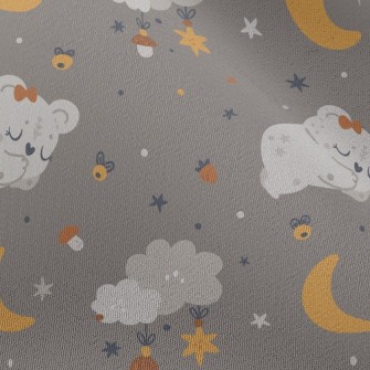 Cute Little Bear Falls Asleep Chiffon