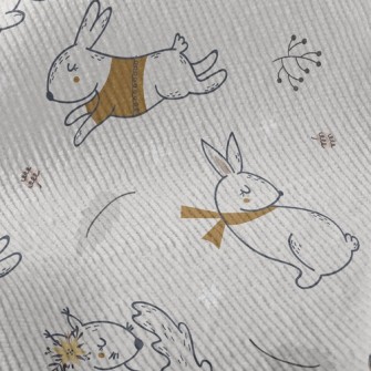 Rabbit, Squirrel And Hedgehog Standard Corduroy