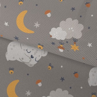 Cute Little Bear Falls Asleep Waterproof Oxford