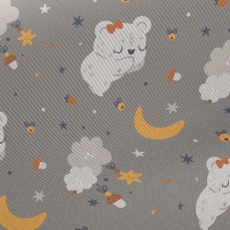 Cute Little Bear Falls Asleep Twill