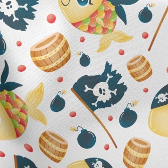 Pirate Colorful Fish Stretch Ponte