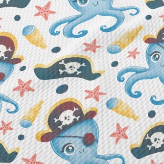 One-eyed Pirate Octopus Birdseye Piqué