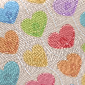 Colorful Love Lollipop Twill