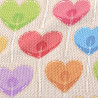 Colorful Love Lollipop Birdseye Piqué
