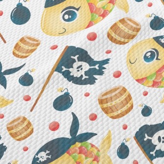 Pirate Colorful Fish Birdseye Piqué