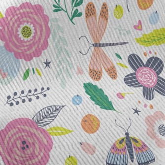 Flower World Insects Standard Corduroy