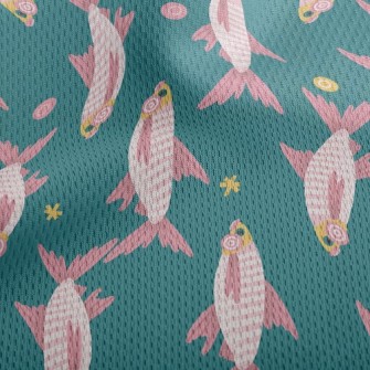 Rare Ocean Fish Athletic Mesh Flat Back