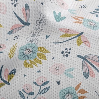 Fantasy Garden Insects Athletic Mesh Flat Back