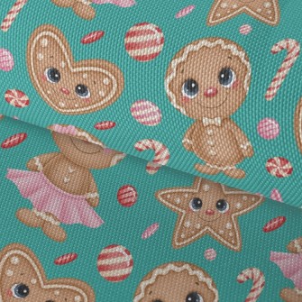 Christmas Magic Gingerbread Gi Waterproof Oxford