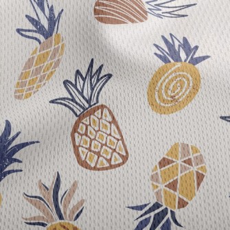 Line Geometric Pineapple Athletic Mesh Flat Back