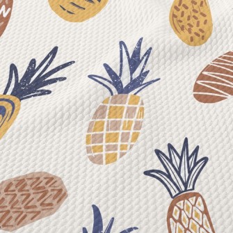 Line Geometric Pineapple Birdseye Piqué