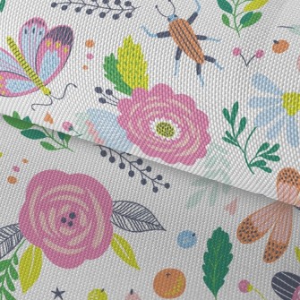 Flower World Insects Waterproof Oxford