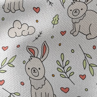 A Cute And Quiet Big Rabbit Waterproof Canvas