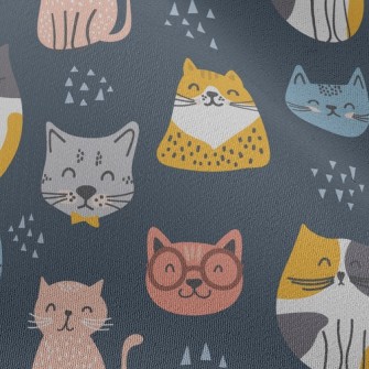 Smiling Faces Greeting Cats Chiffon