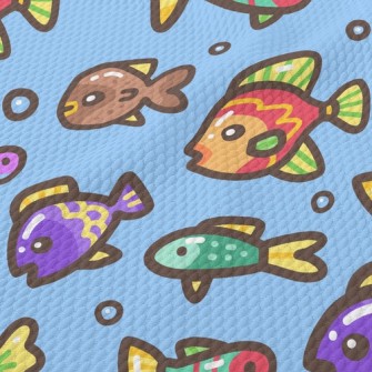 Colorful And Rare Underwater F Birdseye Piqué