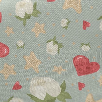 Love Flowers Stars Twill