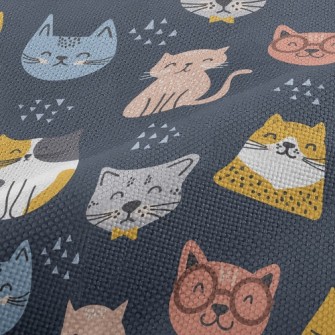 Smiling Faces Greeting Cats Performance Linen