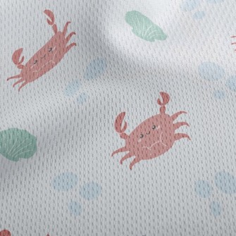 Crab Starfish Shell Athletic Mesh Flat Back