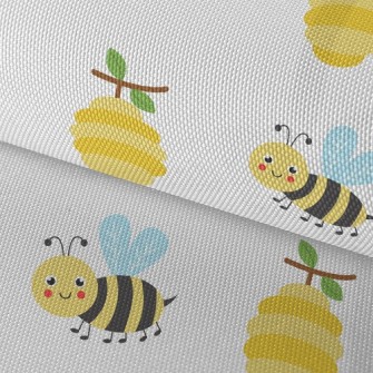 Honeycomb And Little Bees Waterproof Oxford