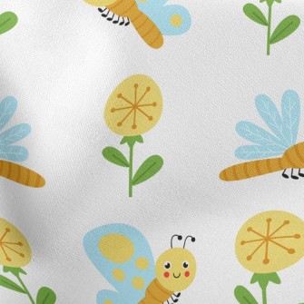 Cartoon Dragonfly Butterfly Stretch Ponte