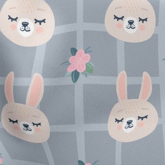 Soft Plaid Bunny Stretch Ponte
