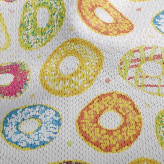 Brightly Frosted Donuts Athletic Mesh Flat Back