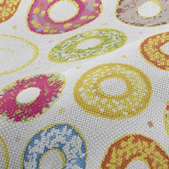 Brightly Frosted Donuts Performance Linen