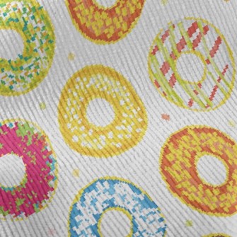 Brightly Frosted Donuts Standard Corduroy