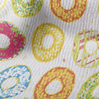 Brightly Frosted Donuts Terry