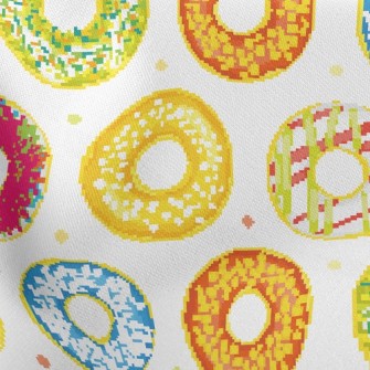 Brightly Frosted Donuts Stretch Ponte