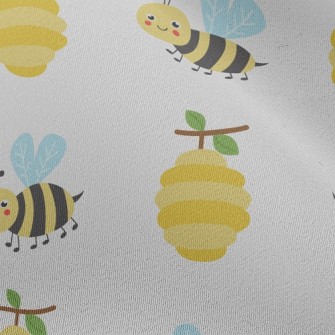 Honeycomb And Little Bees Chiffon