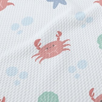 Crab Starfish Shell Birdseye Piqué