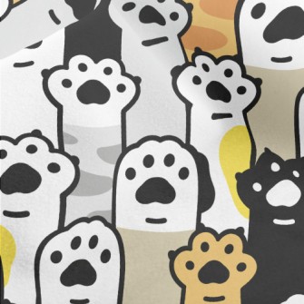 Cute Cat Paw Raising Hands Micro Fleece