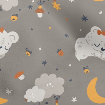 Cute Little Bear Falls Asleep Micro Fleece