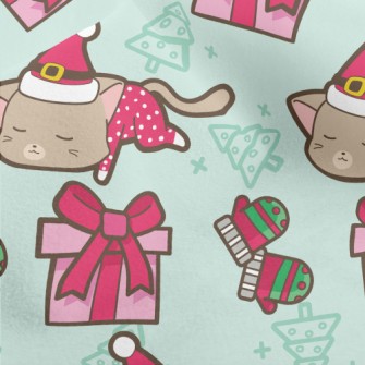 Kitty Santa Claus Micro Fleece