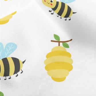 Honeycomb And Little Bees Micro Fleece