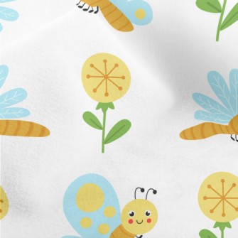 Cartoon Dragonfly Butterfly Micro Fleece