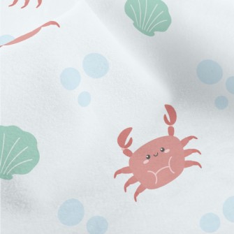 Crab Starfish Shell Micro Fleece