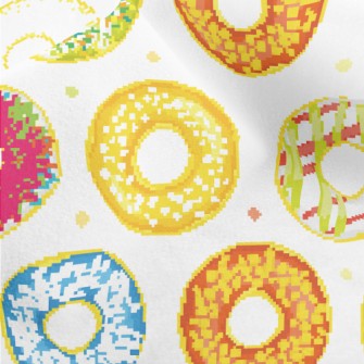 Brightly Frosted Donuts Micro Fleece