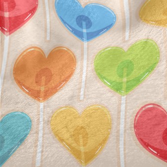 Colorful Love Lollipop Minky