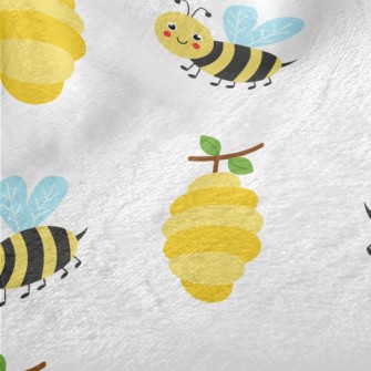 Honeycomb And Little Bees Minky