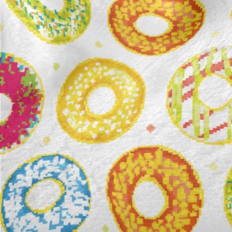 Brightly Frosted Donuts Minky