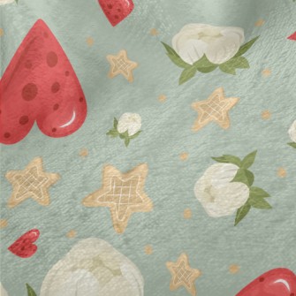 Love Flowers Stars Minky