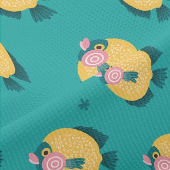 Bright Deep Sea Fish Piqué